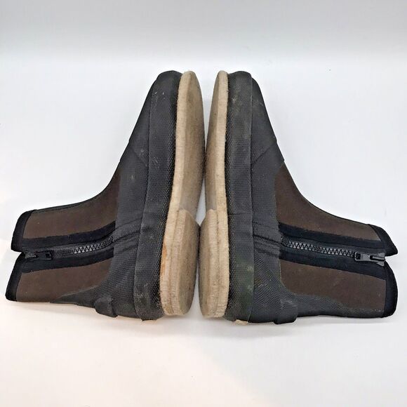 Cabela's Felt Sole Zip Wading Boot Men's M Brown Fishing Rafting Neoprene Rubber - Picture 7 of 10